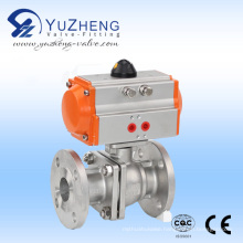2PC Stainless Steel Ball Valve with Pneumatic Actuator